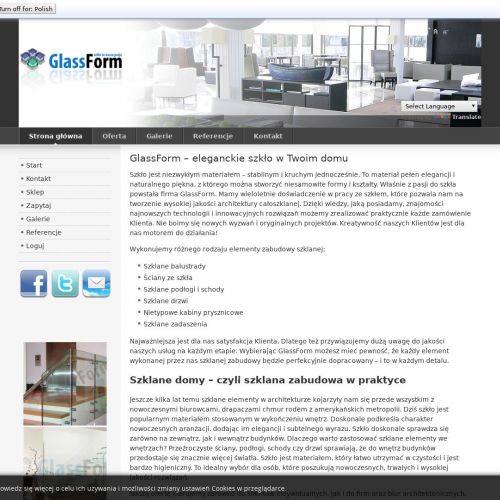 Kraków - szklana ściana