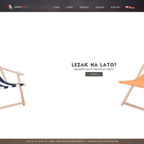 Drewniane leżaki reklamowe - Kraków