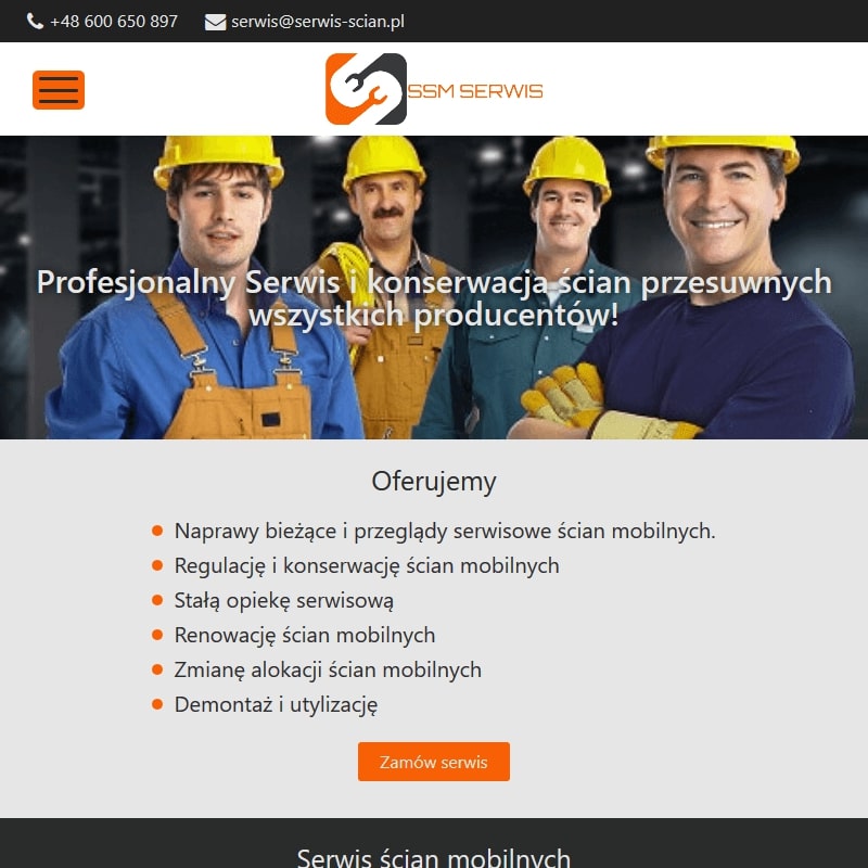 Regulacja ścian składanych - Kraków