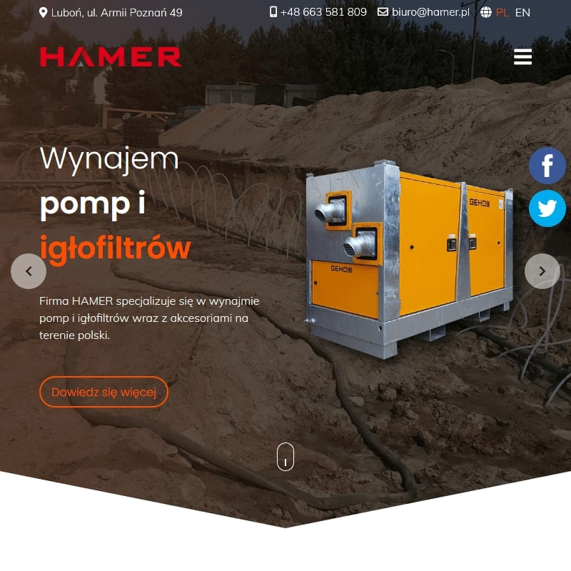 Poznań - odwodnienie wykopów liniowych