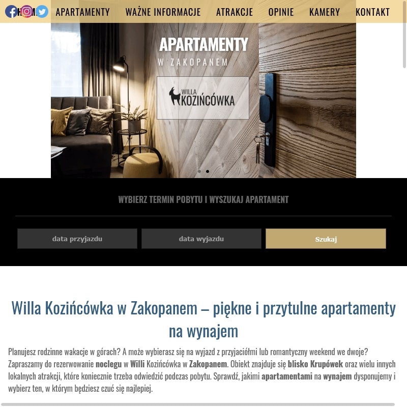 Luksusowe apartamenty zakopane wynajem - Zakopane