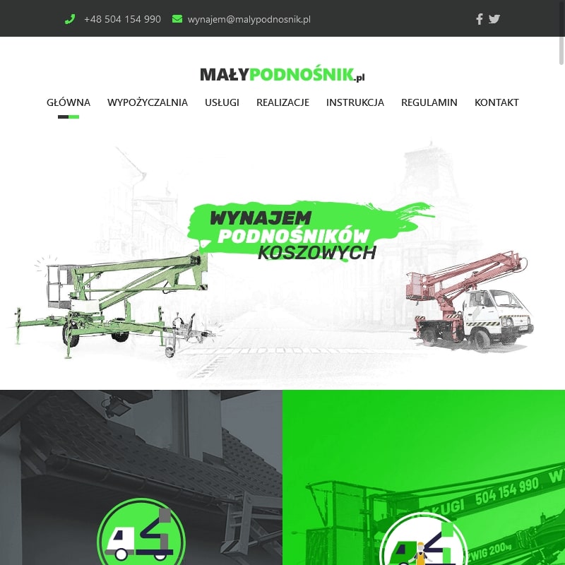 Wynajem podnośników koszowych - Pruszków