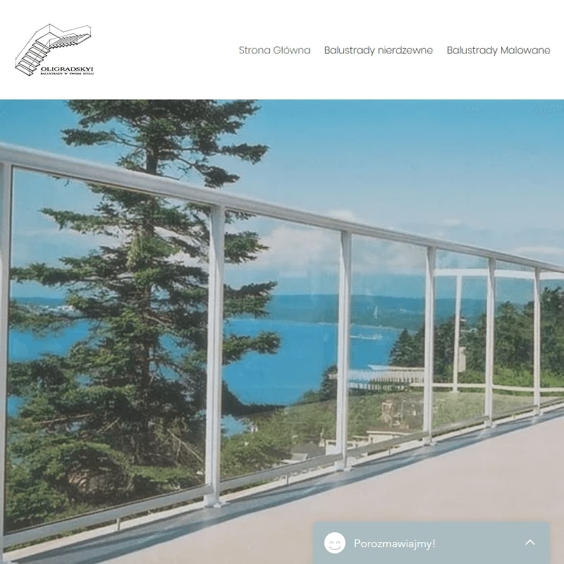 Warszawa - balustrady szklane wewnętrzne