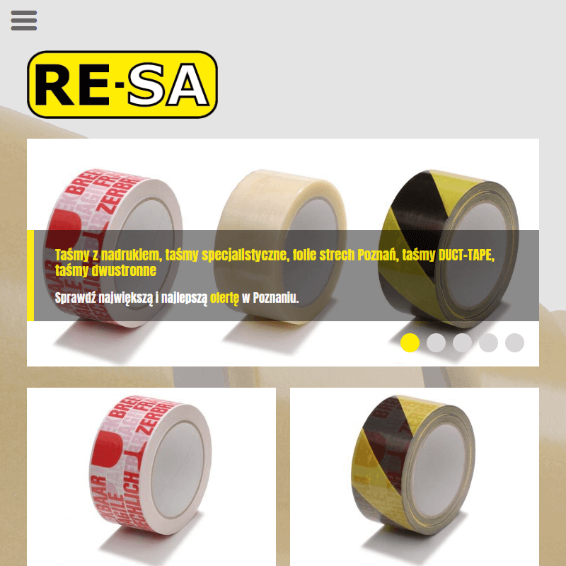 Sprzedaż taśm z nadrukiem